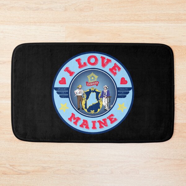 Item preview, I Love Maine State Map and Flag designed and sold by Worldesigns by Artsiren.