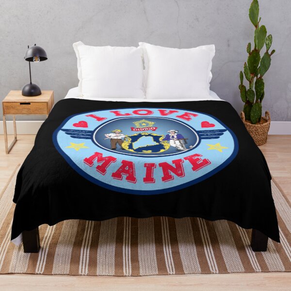 Item preview, I Love Maine State Map and Flag designed and sold by Worldesigns by Artsiren.