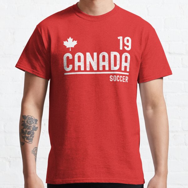 Canada National Soccer Team Ringer V-Neck T-Shirt - Solid Threads