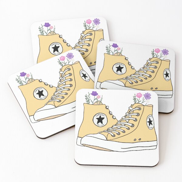 Item preview, Yellow Flower High Tops designed and sold by caitlinkb2.