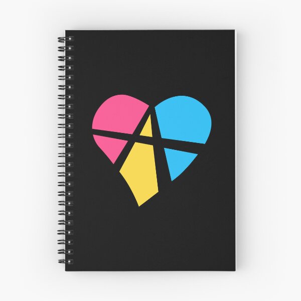 Item preview, Relationship Anarchy Heart in Pansexual Pride Flag Colors designed and sold by MyThingNow.