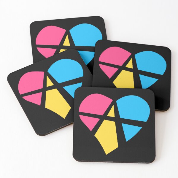 Item preview, Relationship Anarchy Heart in Pansexual Pride Flag Colors designed and sold by MyThingNow.