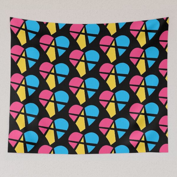 Item preview, Relationship Anarchy Heart in Pansexual Pride Flag Colors designed and sold by MyThingNow.