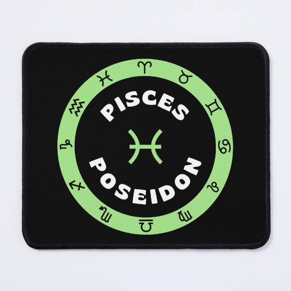 Item preview, Pisces Zodiac Symbol Greek Mythology God Poseidon Horoscope designed and sold by OnyxMoonDesigns.