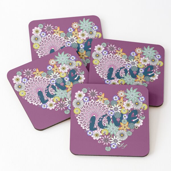 Item preview, Love Blooms Purple, Flower Digital Art. designed and sold by Random Shern Creations.