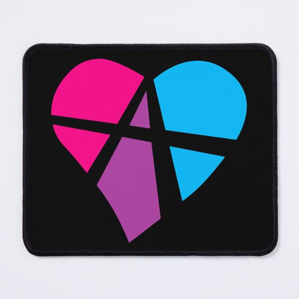 Item preview, Relationship Anarchy Heart in Androgyne Pride Flag Colors designed and sold by MyThingNow.