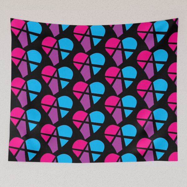 Item preview, Relationship Anarchy Heart in Androgyne Pride Flag Colors designed and sold by MyThingNow.