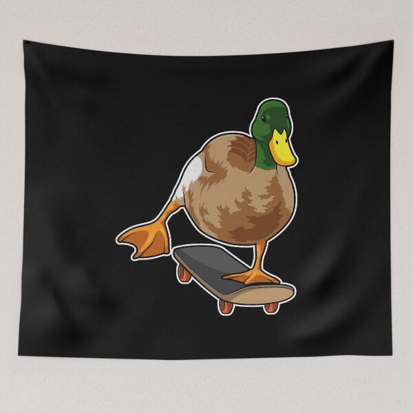 Item preview, Duck as Skater with Skateboard designed and sold by Snabdesign84.