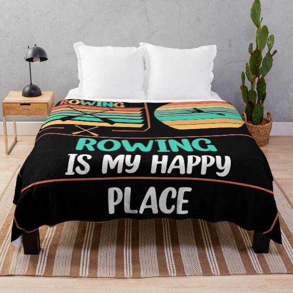 Item preview, Rowing Is My Happy Place, Pontooning Art Boating Row Boat designed and sold by Rami Khalifah.