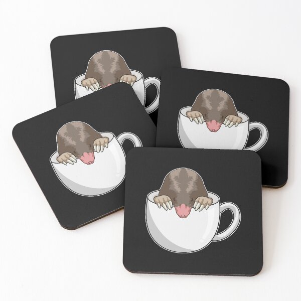 Item preview, Mole with Cup of Coffee designed and sold by Snabdesign84.