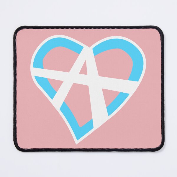 Item preview, Relationship Anarchy Heart in Transgender Pride Flag Colors designed and sold by MyThingNow.