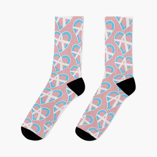 Item preview, Relationship Anarchy Heart in Transgender Pride Flag Colors designed and sold by MyThingNow.