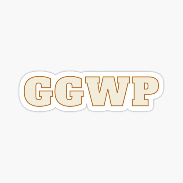 GGWP - Good Game Well Played - Red Box Logo Sticker for Sale by  ClicheGamer