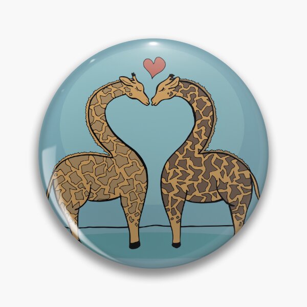 Item preview, Giraffe Couple Is in Love and Kisses designed and sold by Otter-Grotto.