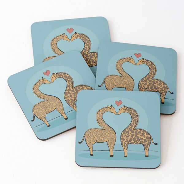Item preview, Giraffe Couple Is in Love and Kisses designed and sold by Otter-Grotto.