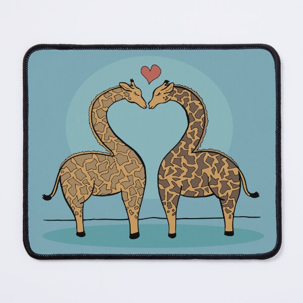 Item preview, Giraffe Couple Is in Love and Kisses designed and sold by Otter-Grotto.
