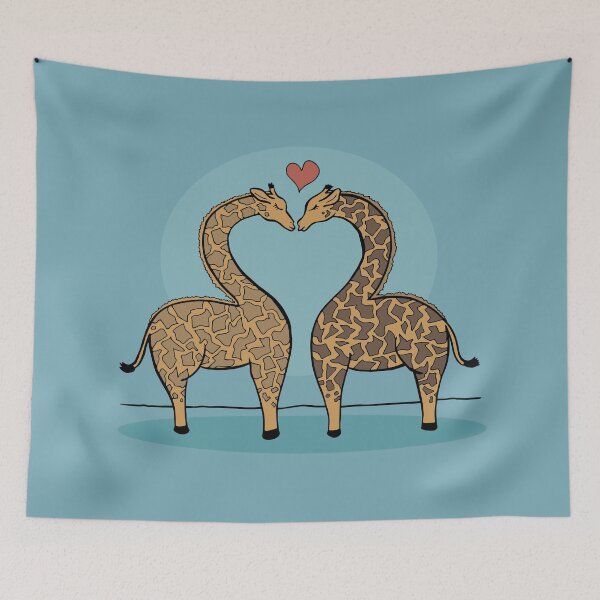 Item preview, Giraffe Couple Is in Love and Kisses designed and sold by Otter-Grotto.