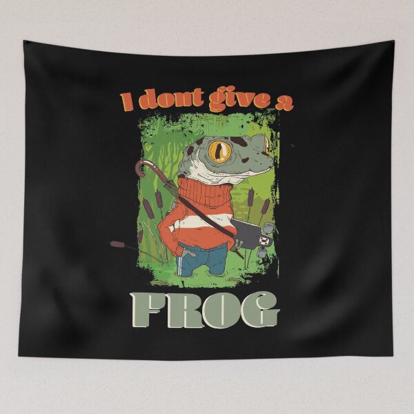 Item preview, Frog Sticker, I don't give a Frog, funny Toad, Cartoon Froggy designed and sold by Cheeky Companions.