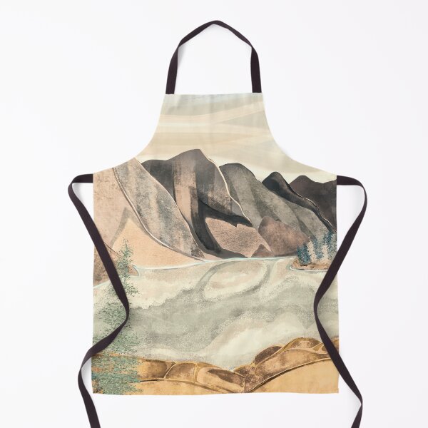 Item preview, Mountain lake- sun bleached, pale yellows, greys designed and sold by Inktown.