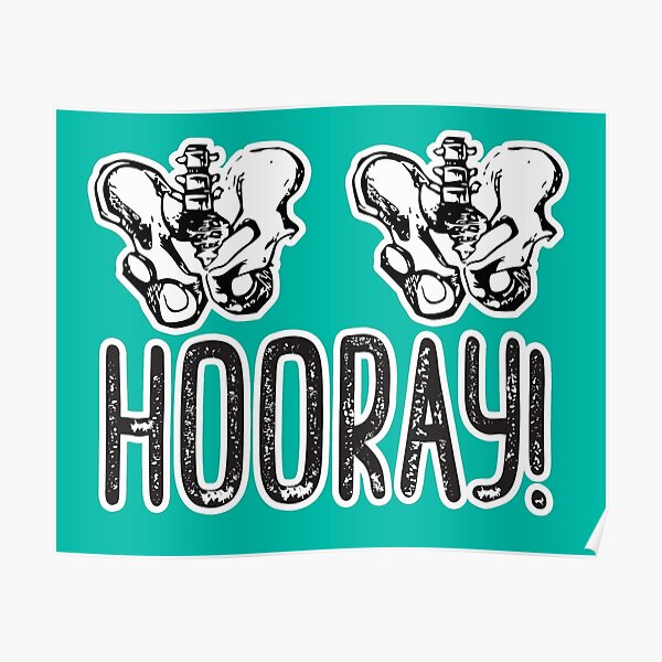 Hip Hip Hooray! Funny Medical Pun Poster