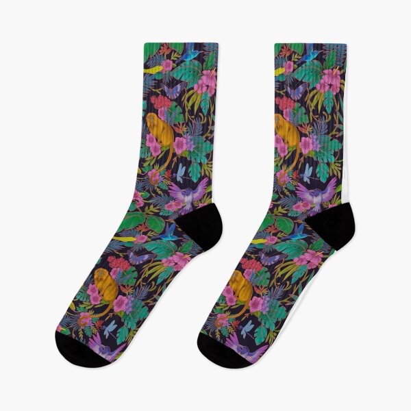 Item preview, Jungle Pattern - Floral & Animals Wallpaper designed and sold by Wild-Astro.
