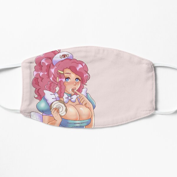 Pink haired candy girl Flat Mask
