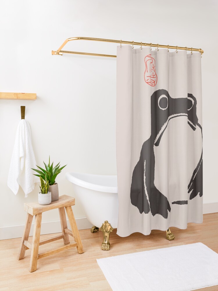 Matsumoto Hoji Frog Art Vintage Japanese Woodblock Artwork Shower Curtain  for Sale by StickerArtwork