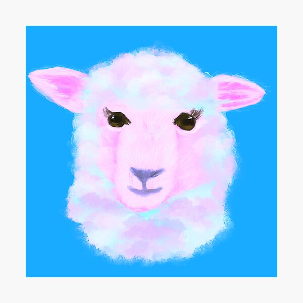 Item preview, Fluffy clouds sheep designed and sold by SwagartArt.