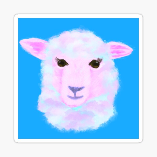 Item preview, Fluffy clouds sheep designed and sold by SwagartArt.