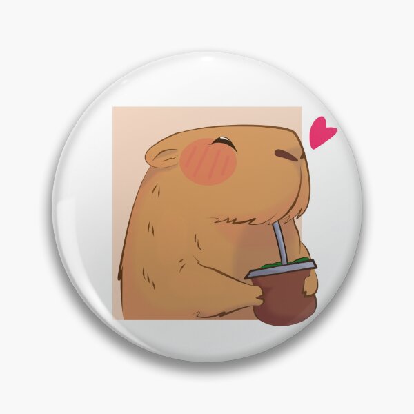 Item preview, capybara drinking mate designed and sold by Gea-Desing.