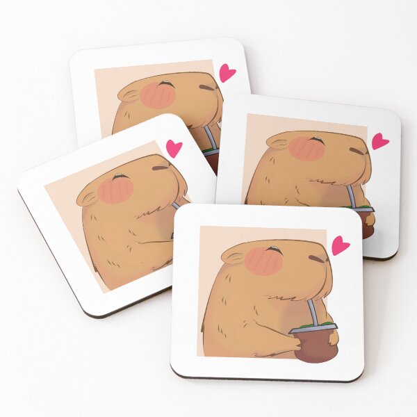 Item preview, capybara drinking mate designed and sold by Gea-Desing.
