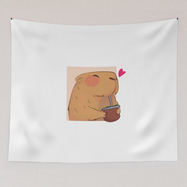 Item preview, capybara drinking mate designed and sold by Gea-Desing.