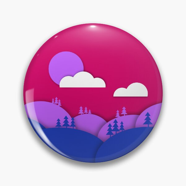 Item preview, Bisexual Pride Flag Art Landscape Paper Cut Out designed and sold by cashewdays.