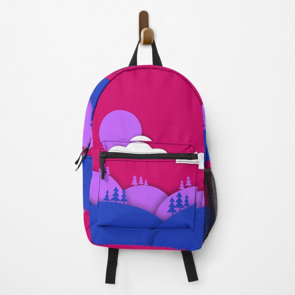 Item preview, Bisexual Pride Flag Art Landscape Paper Cut Out designed and sold by cashewdays.