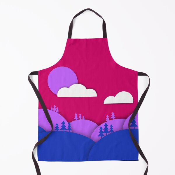 Artikelvorschau, Bisexuelles Stolz-Flaggen-Kunst-Landschaftspapier herausgeschnitten entworfen und verkauft von cashewdays.