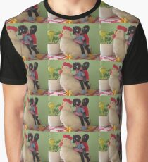 Gollies riding a Chicken Graphic T-Shirt