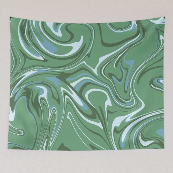 Item preview, Green Forest Trees Paint Spill  designed and sold by SwirlSeas.