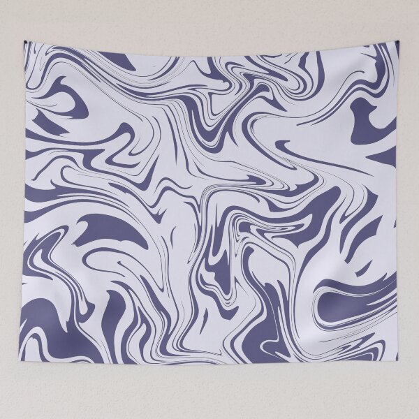 Item preview, Dark Blue Ocean Waves Paint Spill designed and sold by SwirlSeas.