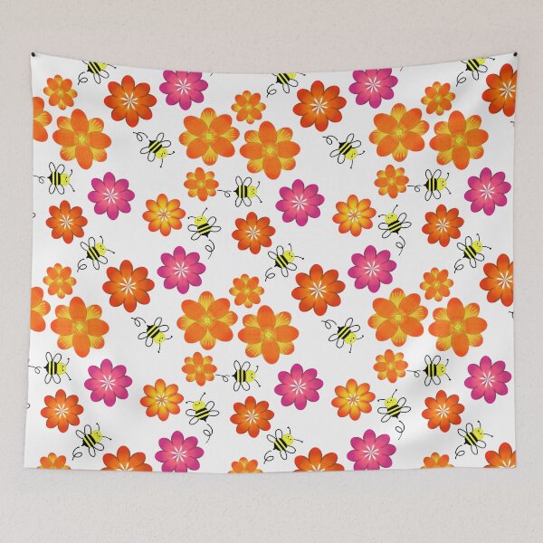Item preview, Busy Bees and Flowers designed and sold by FlippinTurtles.