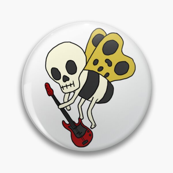 Item preview, skeleton bug with bass guitar designed and sold by Ugly Bugs.
