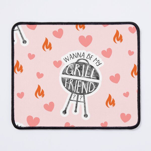 Item preview, Funny Valentines Day pun gift for a barbecue lover - Wanna be my GRILL friend designed and sold by hitechmom.