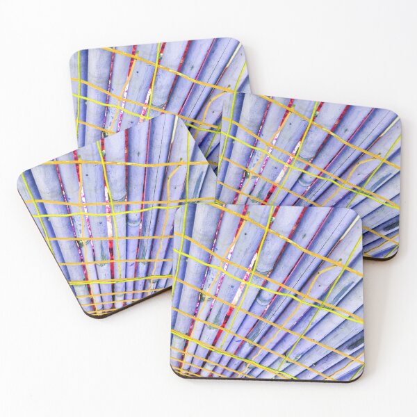 Item preview, Bamboo fance in Yellow & Purple by Iritof designed and sold by iritof.