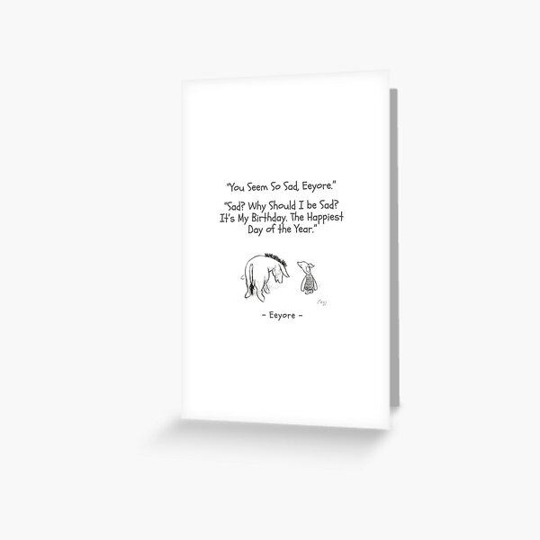 Item preview, It's My Birthday Eeyore Quote  designed and sold by debjaynedesign.