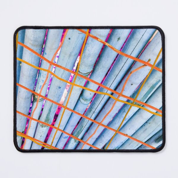Item preview, Bamboo fance in Light-Blue & Orange by Iritof designed and sold by iritof.