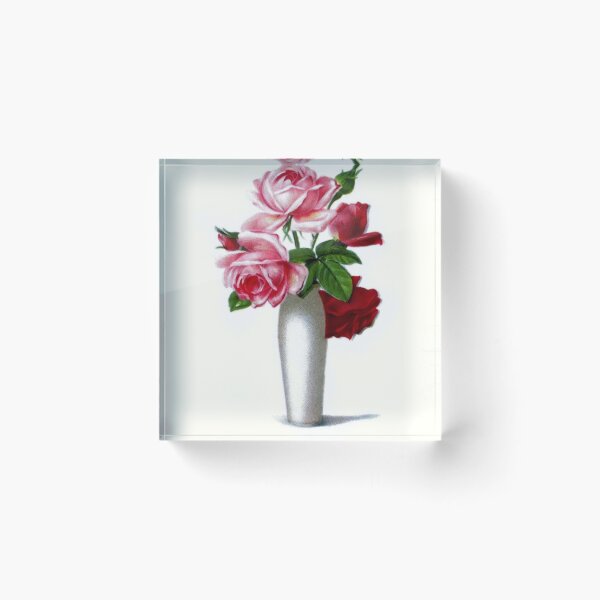 Item preview, Vintage Red and Pink Roses Floral designed and sold by SaraValor.
