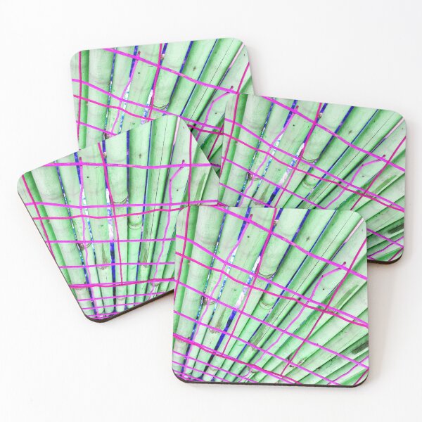 Item preview, Bamboo fance in Mint & Hot-Pink  by Iritof designed and sold by iritof.