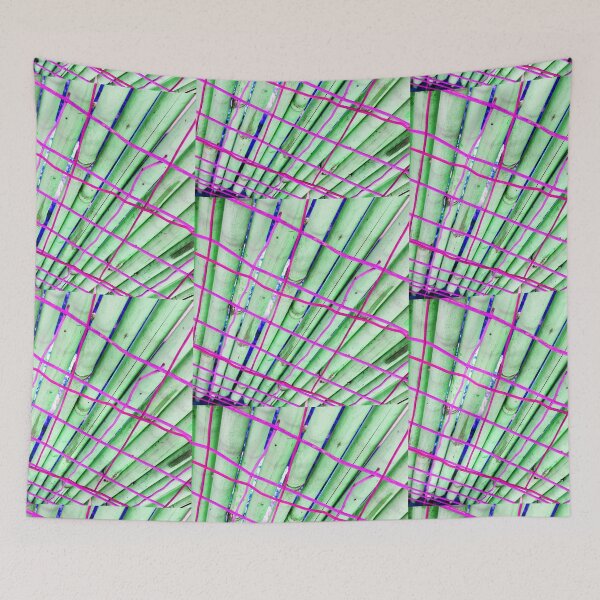 Item preview, Decoración de bambú en menta y rosa intenso de Iritof designed and sold by iritof.