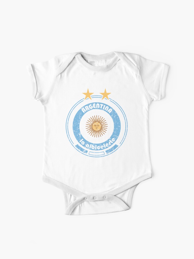 Nominación Empírico marrón Body para bebé for Sale con la obra «Copa Mundial de Fútbol 5/8 - Equipo  Argentina (angustiado)» de madeofthoughts | Redbubble