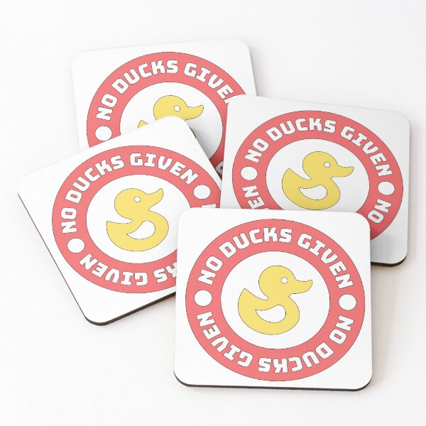 Item preview, NO DUCKS GIVEN BADGE (PINK) designed and sold by ajmatos.