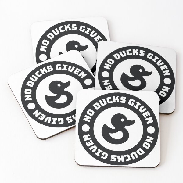 Item preview, NO DUCKS GIVEN BADGE (BLACK) designed and sold by ajmatos.